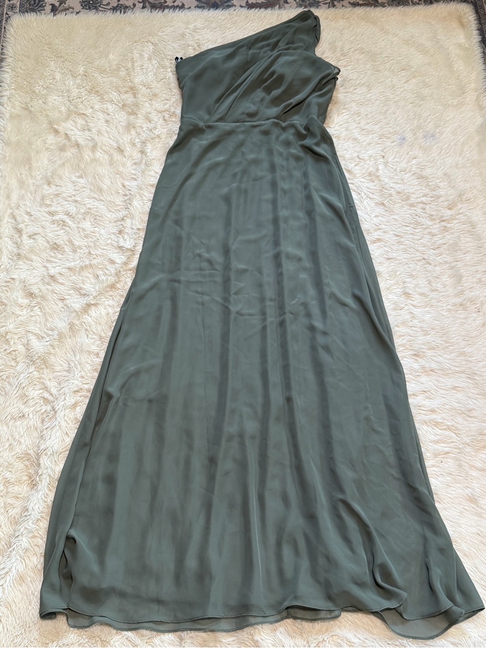 NWT Birdy Grey Kira Dress in Chiffon Olive - Size Medium - Picture 2 of 6